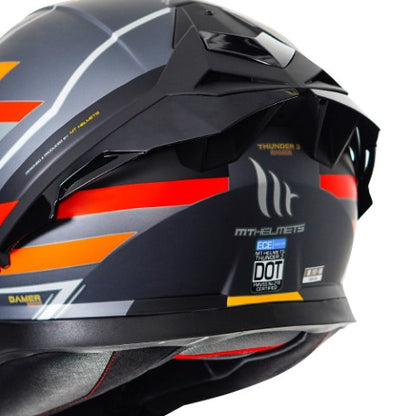 MT Thunder 3 Pro Damer Matt Black Red Helmet - Riders Junction