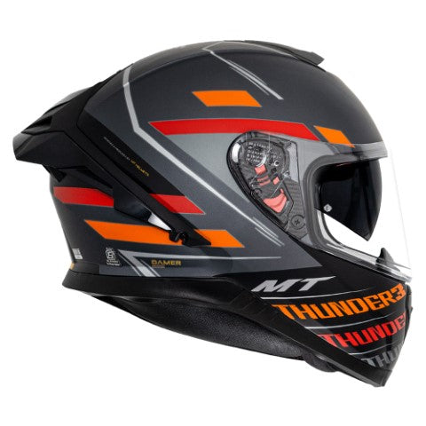 MT Thunder 3 Pro Damer Matt Black Red Helmet - Riders Junction
