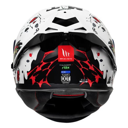 MT Thunder 3 Pro Yarn Gloss White Helmet - Riders Junction