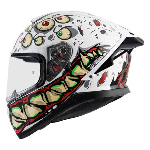 MT Thunder 3 Pro Yarn Gloss White Helmet - Riders Junction