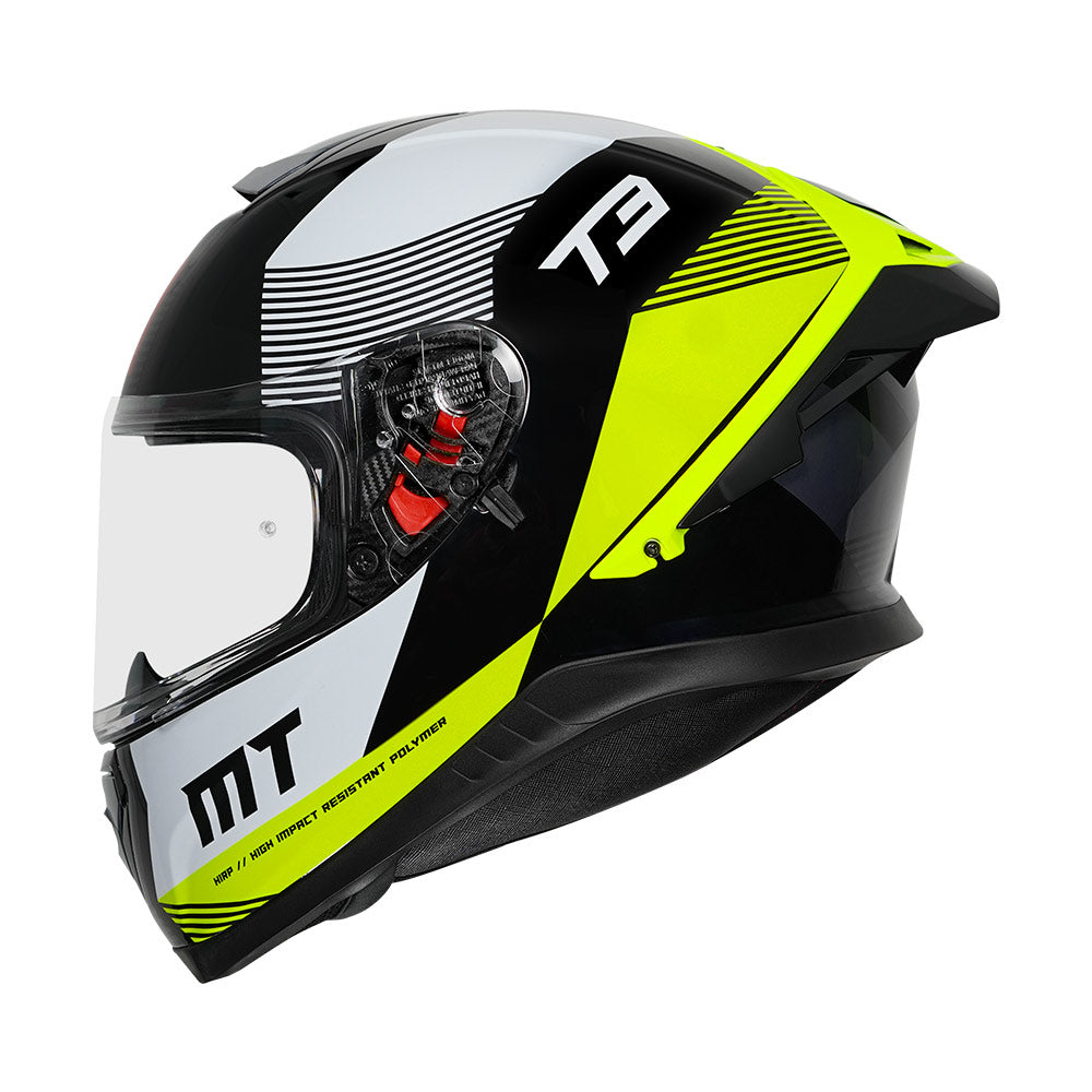 capacete mt thunder 3 effect mt helmets MT Thunder 3 Pro Diversity Helmet - Fluorescent Yellow