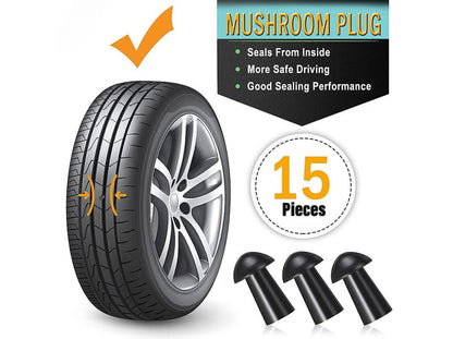 Mushroom Plugs for Tubeless Tire Puncture Repair Kit