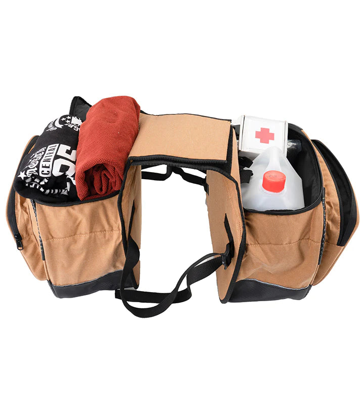 Mustang 50L Saddle Bag with Rain Cover (Khaki Color)