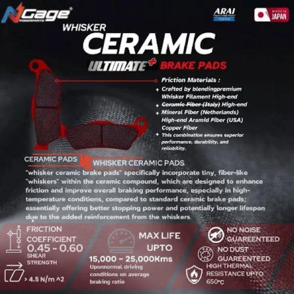 NGage Whisker Ceramic Ultimate Plus Brake Pad Front
