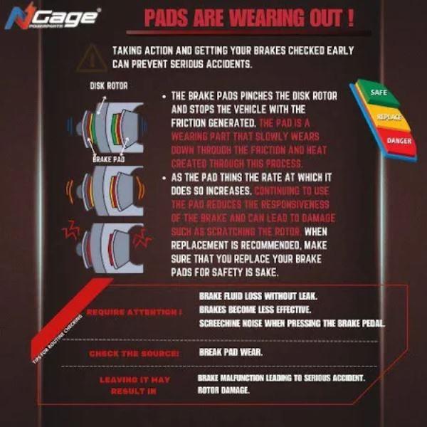 NGage Whisker Ceramic Ultimate Plus Brake Pad (Front) For Suzuki V STROM 250SX - HB 089