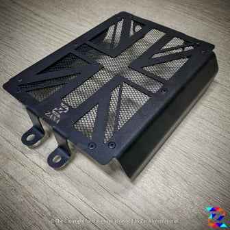 New UK Flag Radiator Grill All Black for GT/Interceptor 650- ZANA - ZI-8099