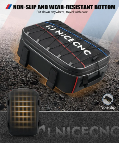 NiceCNC Motorcycle Top Case Bag Expandable Top Box Roof Bag for BMW