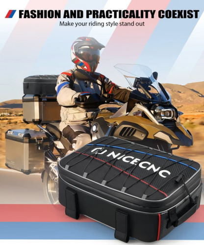 NiceCNC Motorcycle Top Case Bag Expandable Top Box Roof Bag for BMW