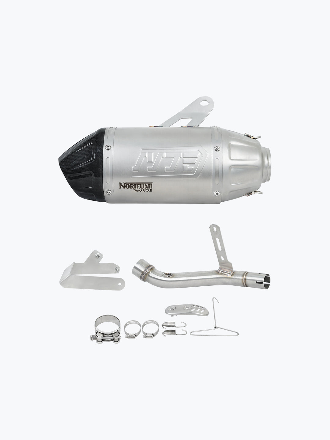 Norifumi Slip-on Exhaust Whoops Stainless Steel Carbon For Royal Enfield Himalayan/ Guerrilla 450 Short