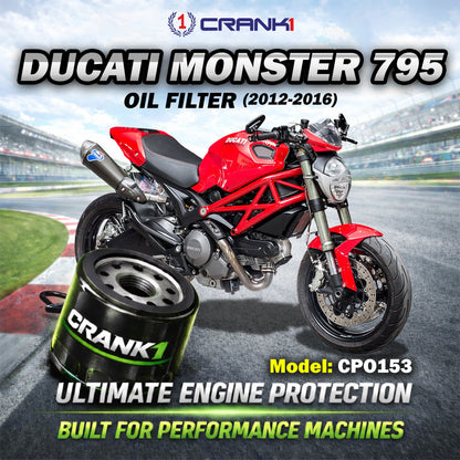 Oil Filter For Ducati Monster 795 (2012-2016) - CPO153 - CRANK1
