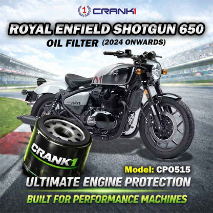 Oil Filter For Royal Enfield Shotgun 650 - CPO515 - CRANK1