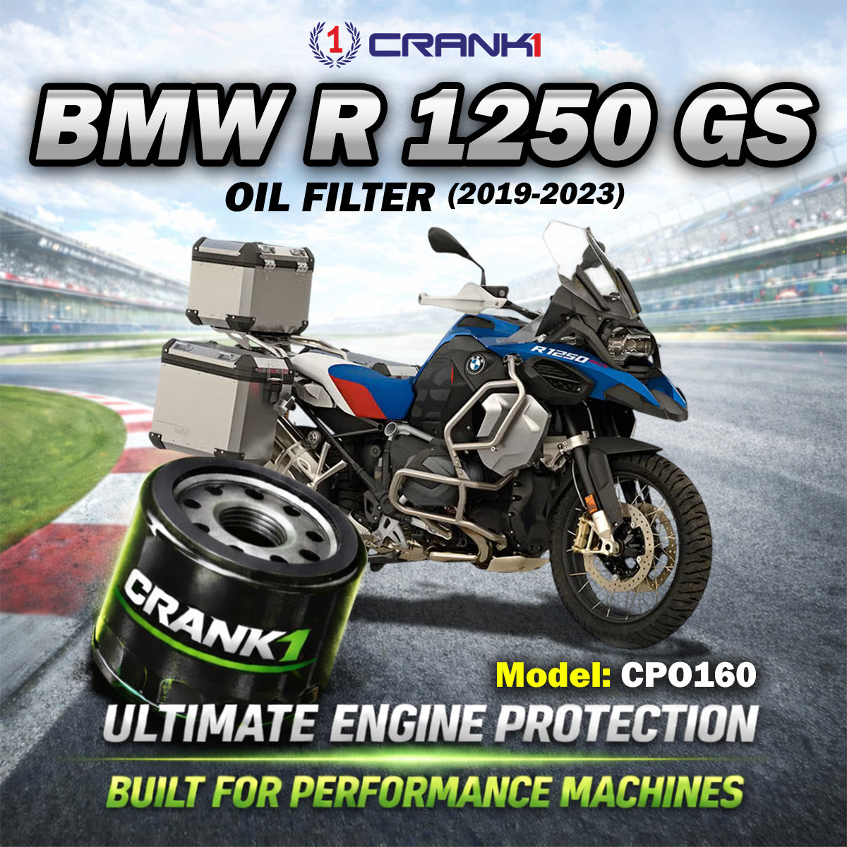 Oil Filter For BMW R 1250 GS (2019-2023) - CPO160 - CRANK1