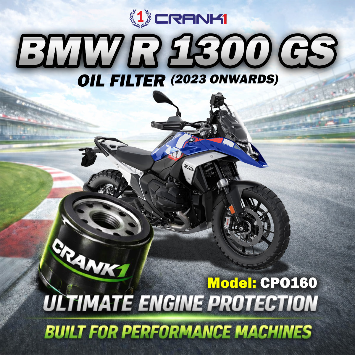 Oil Filter For BMW R 1300 GS (2023 Onwards) - CPO160 - CRANK1