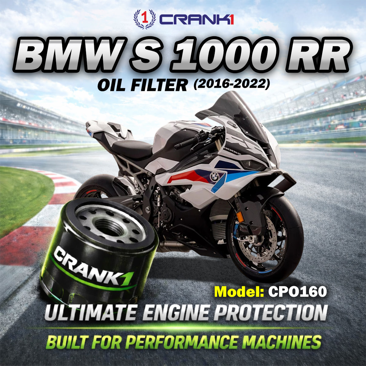 Oil Filter For BMW S 1000 RR (2016-2022) - CPO160 - CRANK1