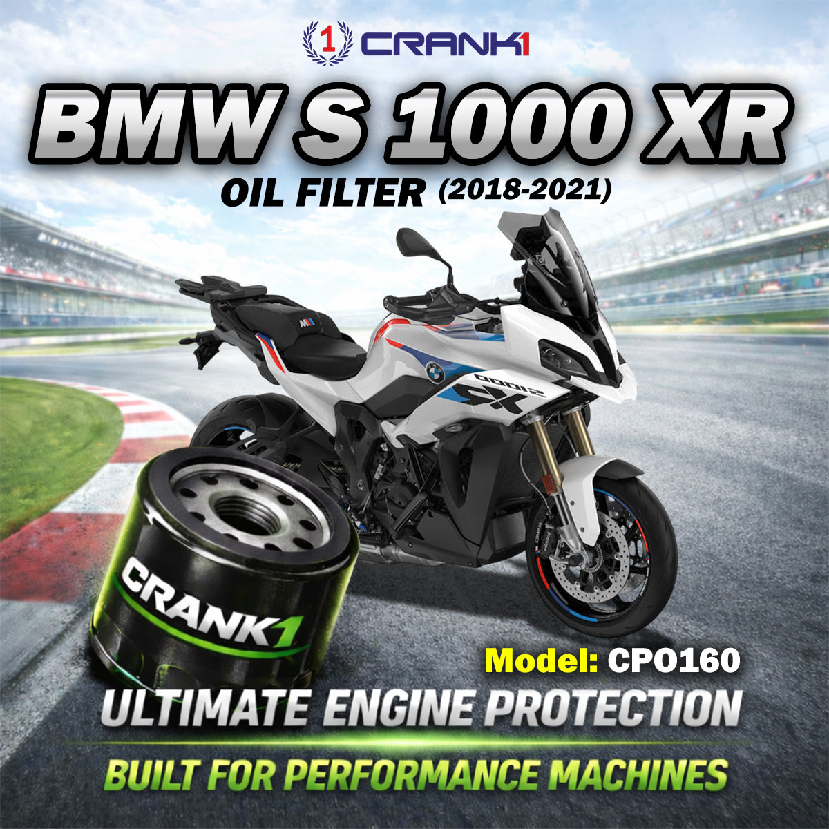 Oil Filter For BMW S 1000 XR (2018-2021) - CPO160 - CRANK1