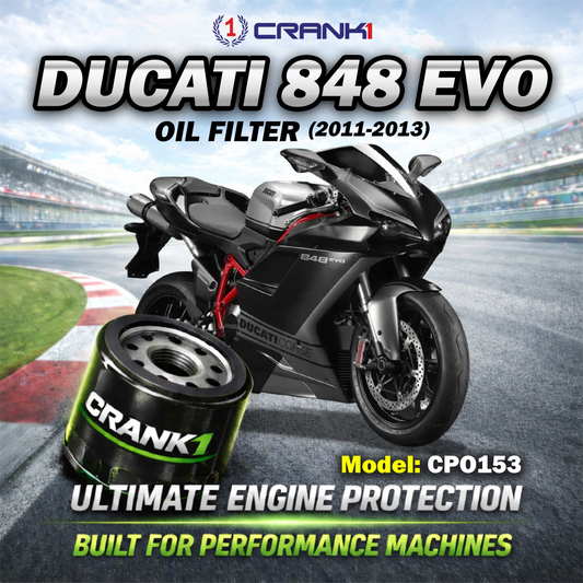 Oil Filter For Ducati 848 EVO (2011-2013) - CPO153 - CRANK1