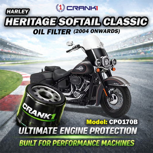 Oil Filter For Harley Davidson Heritage Softail Classic (2004 Onwards) - CPO170B - CRANK1