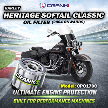 Oil Filter For Harley Davidson Heritage Softail Classic (2004 Onwards) - CPO170C - CRANK1