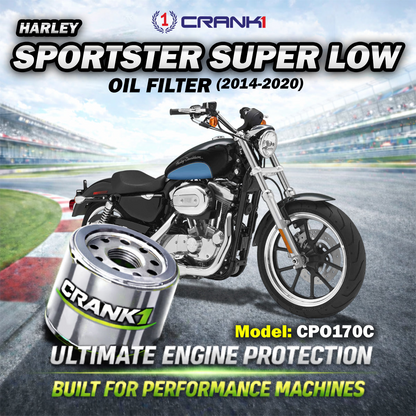 Oil Filter For Harley Davidson Sportster Super Low (2014-2020) - CPO170C - CRANK1