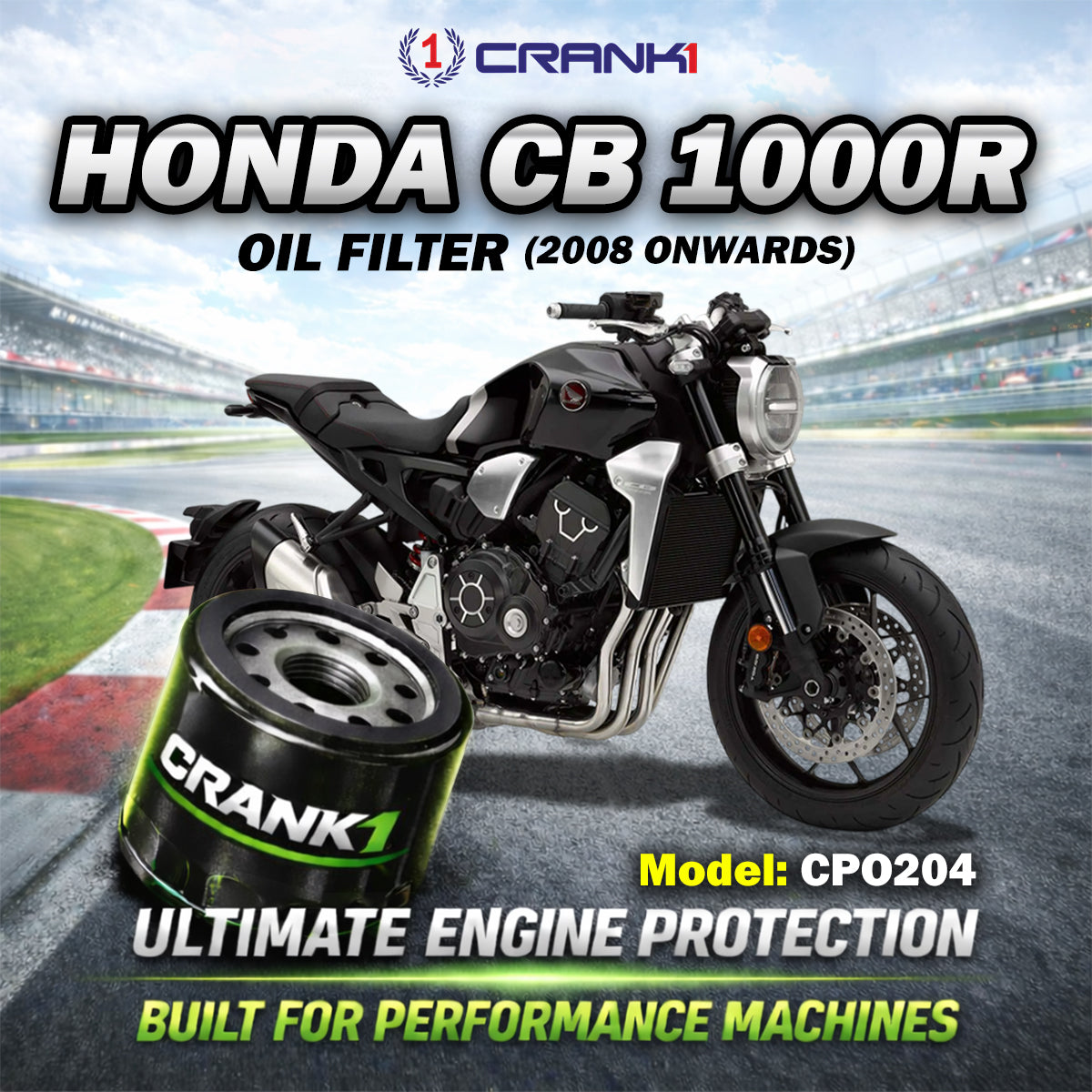 Oil Filter For Honda CB 1000R (2008 Onwards) - CPO204 - CRANK1