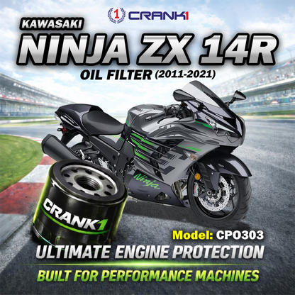 Oil Filter For Kawasaki Ninja ZX-14R (2011-2021) - CPO303 - CRANK1