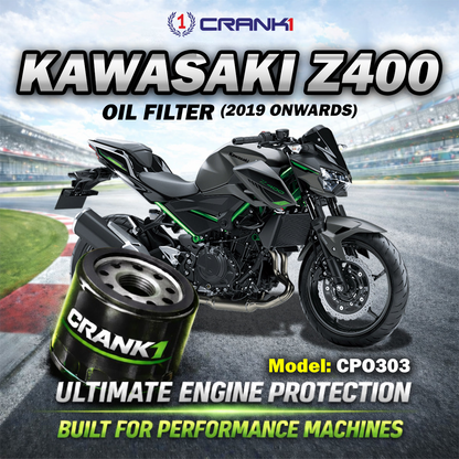 Oil Filter For Kawasaki Z400 (2019 Onwards) - CPO303 - CRANK1