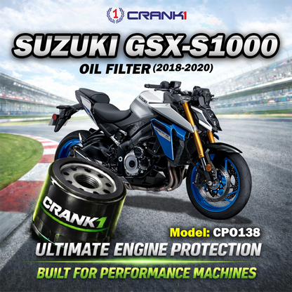Oil Filter For Suzuki GSX-S1000 (2018-2020) - CPO138 - CRANK1