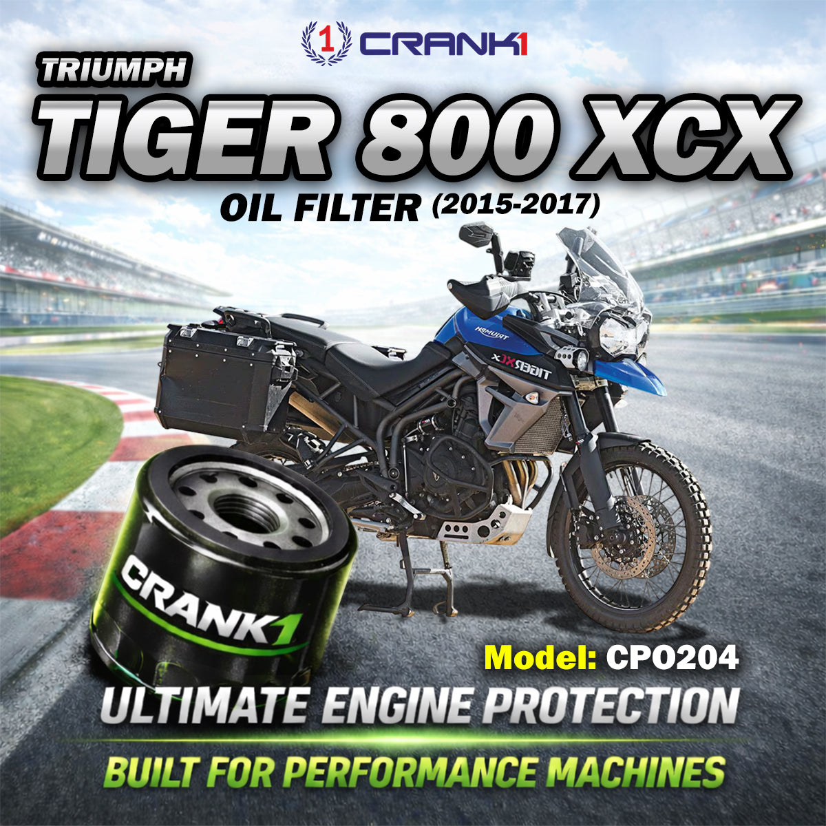 Oil Filter For Triumph Tiger 800 XCX (2015-2017) - CPO204 - CRANK1