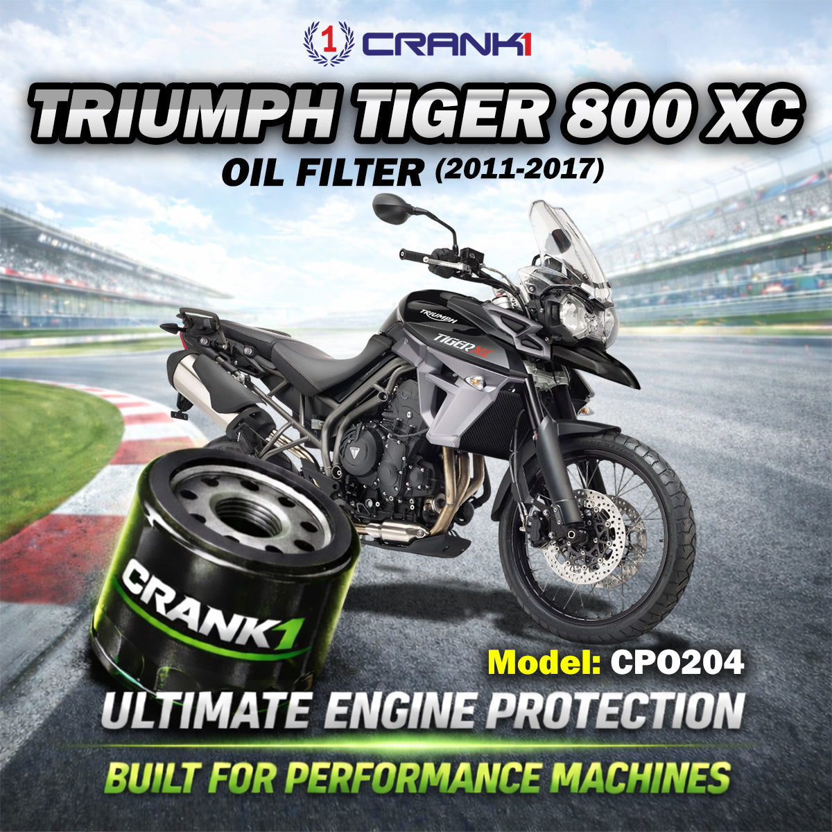 Oil Filter For Triumph Tiger 800 XC (2011-2017) - CPO204 - CRANK1