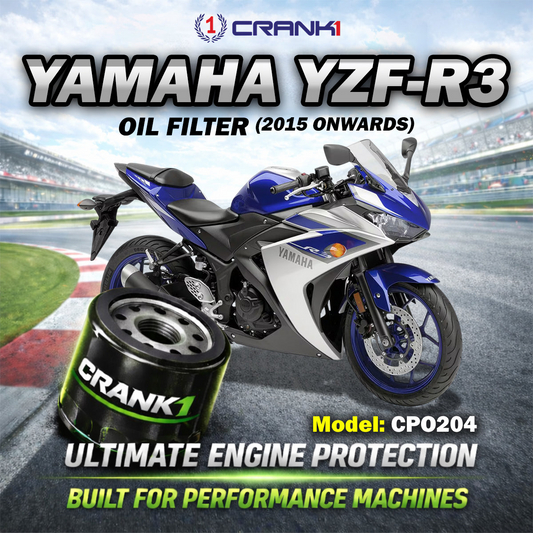 Oil Filter For Yamaha YZF-R3 (2015 Onwards) - CPO204 - CRANK1