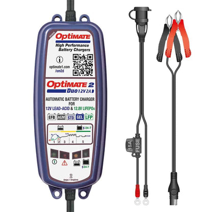 Optimate 2 Duo Battery Charger – BIS Certified - Riders Junction