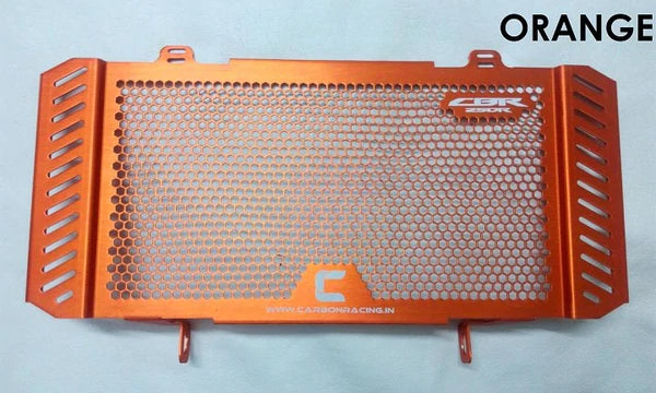 Orange Radiator Guard for CBR250R - Carbon Racing - Riders Junction