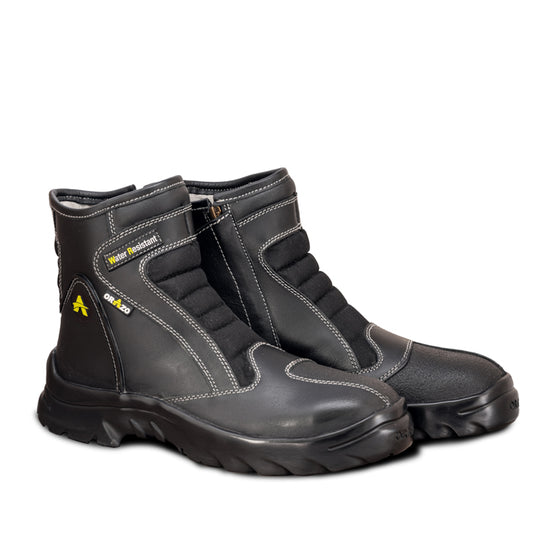 Orazo Picus Sports Zipper - Water Resistant Motorcycle Boot - Black - Riders Junction