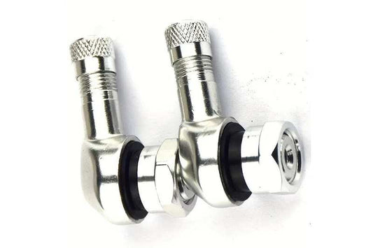 Own Your Adventure-Tyre pressure Valve 90 Stem Aluminium (Silver)-OY 23190SL
