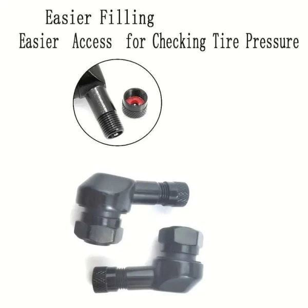 Own Your Adventure-Tyre pressure Valve 90 Stem Aluminium (Silver)-OY 23190SL