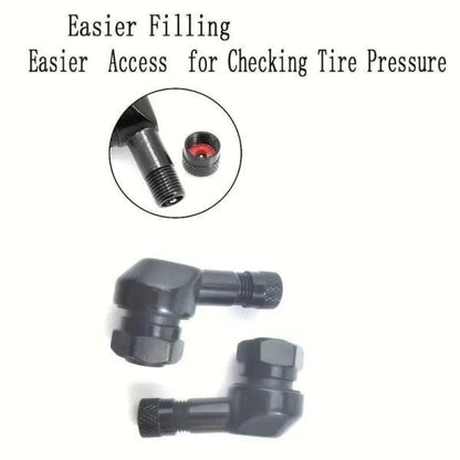 Own Your Adventure-Tyre pressure Valve 90 Stem Aluminium (Black)-OY 23190BK