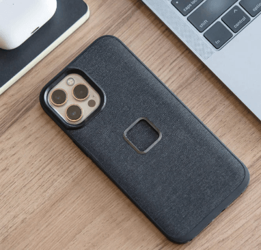 PEAK DESIGN Mobile EveryDay Fabric Case Charcoal: iPhones (13 and 12 series) - Riders Junction