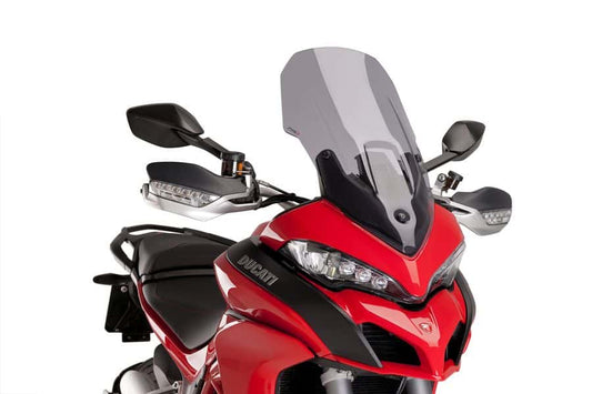 PUIG Windscreen for Ducati Multistrada 950/1200/1260 Touring (2015-20) - Light Smoke - Riders Junction