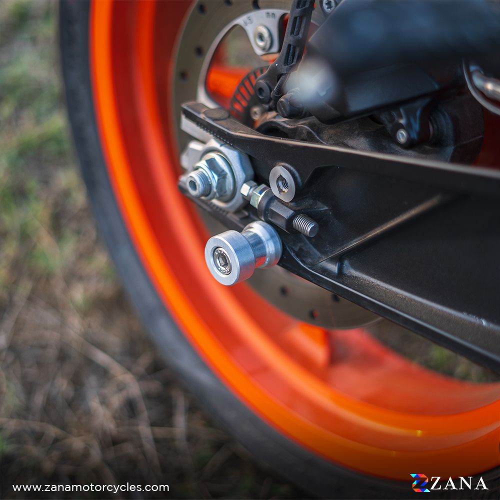 Rear Paddock Spools for KTM Duke 390 - Gen 3 - ZI-8026 - Riders Junction