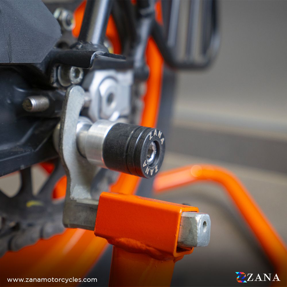 Rear Paddock Spools for KTM Duke 390 - Gen 3 - ZI-8026 - Riders Junction