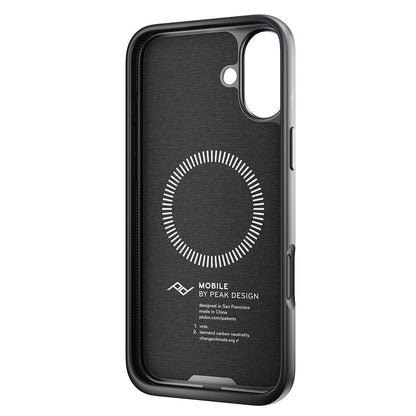 Peak Design iPhone 16 plus Everyday Fabric Phone Case (Charcoal) - PD-M-MC-BT-CH-1