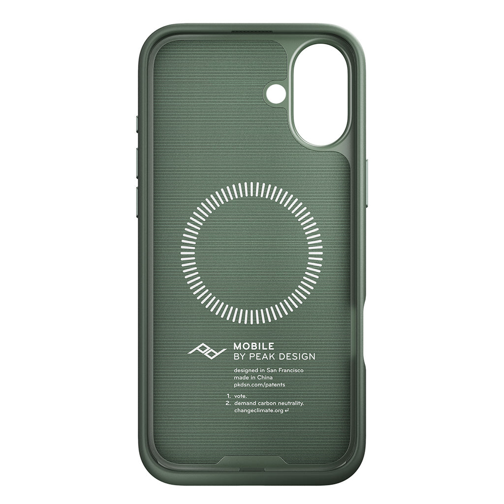 Peak Design iPhone 16 plus Everyday Fabric Phone Case (Sage) - PD-M-MC-BT-SG-1