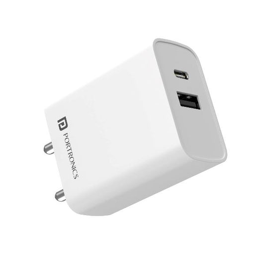Portronics-Adaptor 70 33w Adaptor Dual-White (POR 1832)