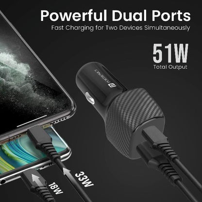 Portronics-Car Power 6 Without Cable-Black (POR 1346)