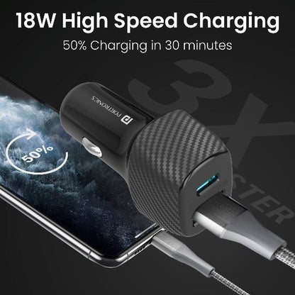Portronics-Car Power 6 Without Cable-Black (POR 1346)
