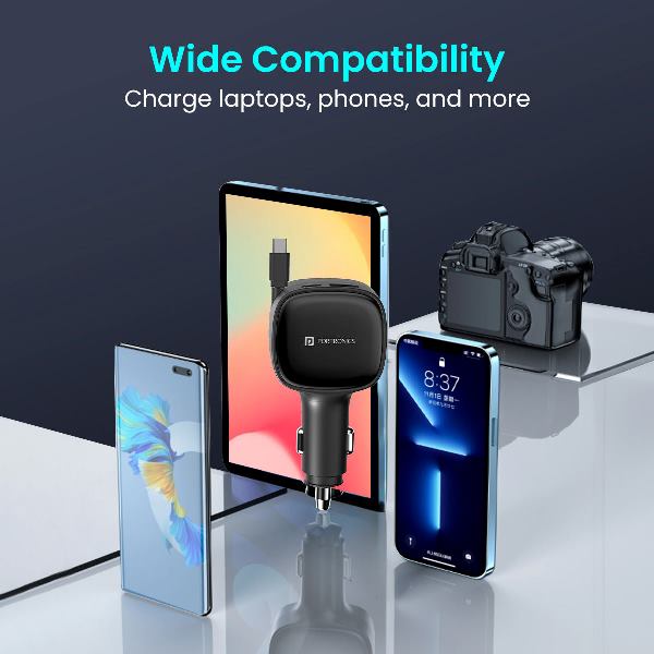 Portronics-Car Power Retracto 84w Car Charger (POR 1876)