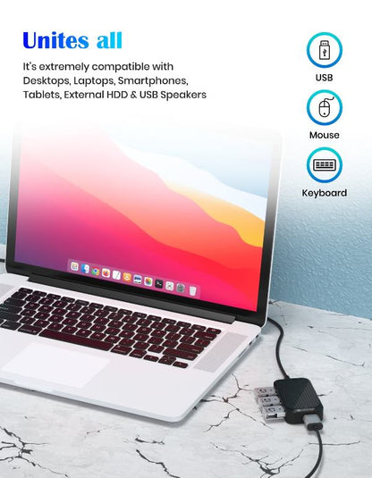 Portronics Mport 4d USB Hub-Black (POR 1634)