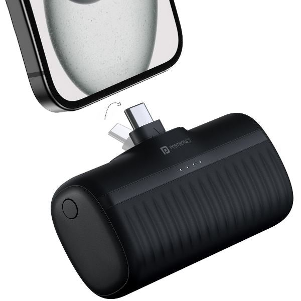 Portronics-Power Pebble 5000 Mah-Black (POR 2262) – Riders Junction