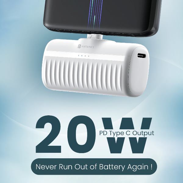 Portronics-Power Pebble 5000 Mah-White (POR 2262)