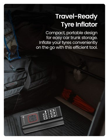 Portronics Vayu 2.0 Rechargable Tyre Inflator - Riders Junction